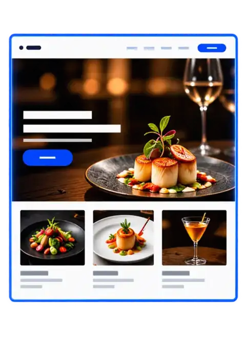 Illustrative restaurant website
