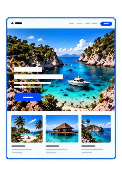 Illustrative travel website